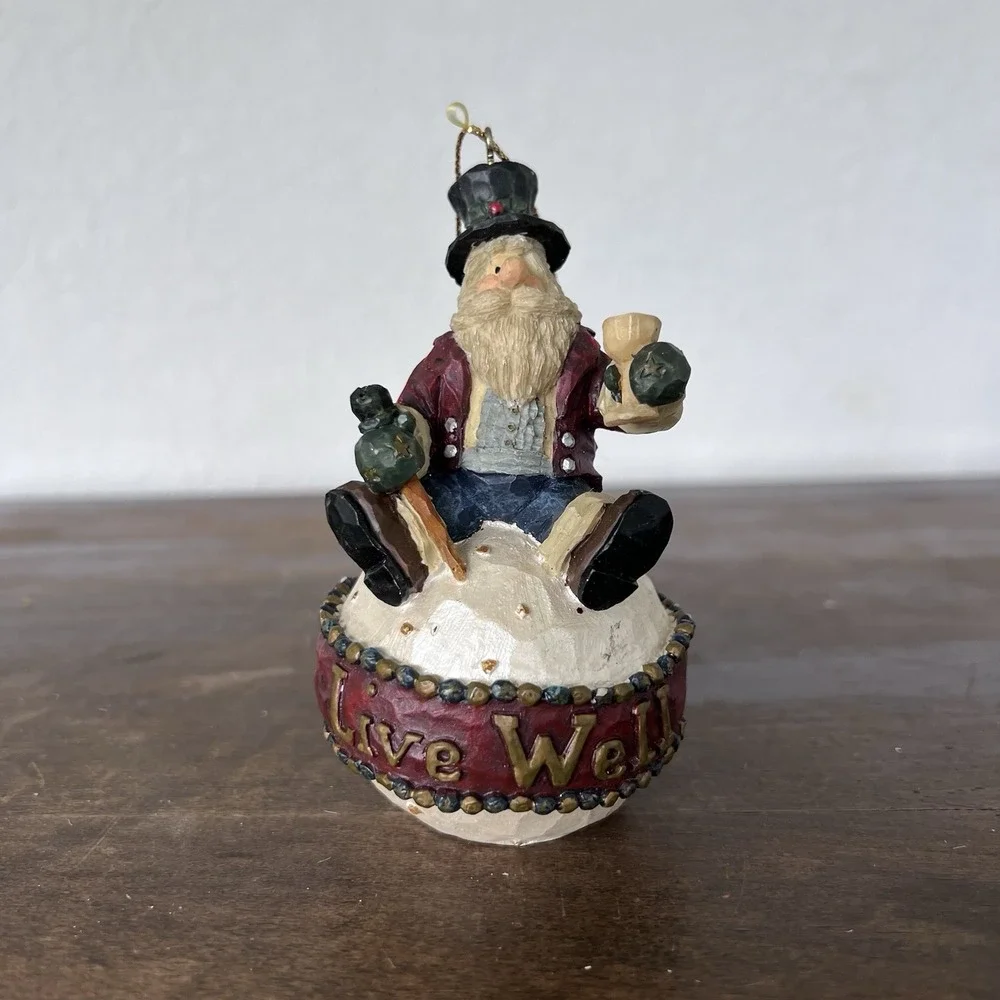 BOYDS CARVERS CHOICE SANTA CHRISTMAS ORNAMENT‎ RITZNICK LIVE WELL 1999